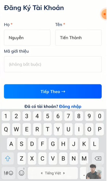 Đăng ký tài khoản INFINA