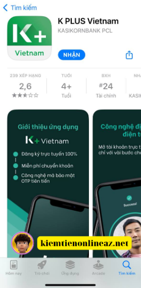 Tải app Kbank về điện thoại