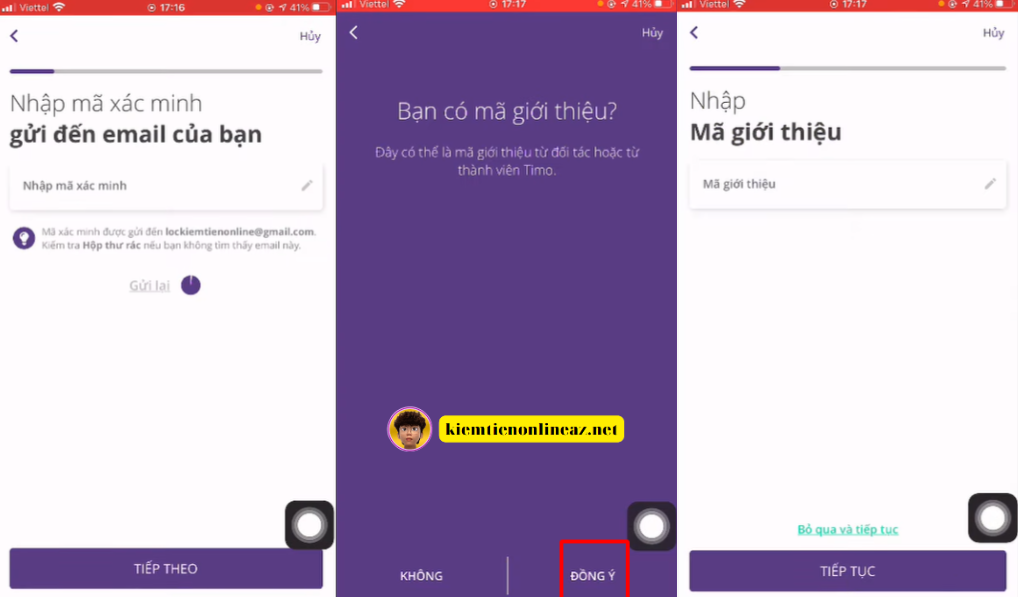 Nhập mã giới thiệu