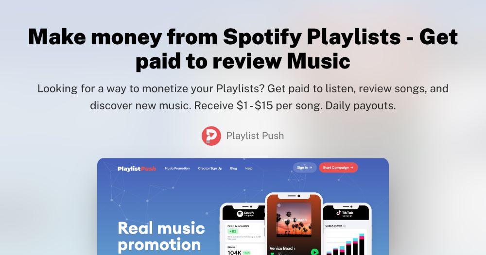 Hướng dẫn sử dụng Playlistpush kiếm tiền