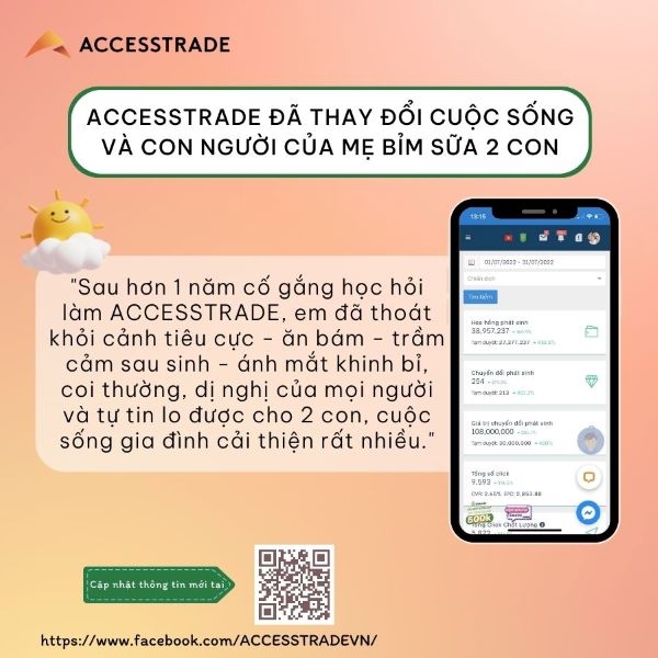 Trải nghiệm kiếm tiền trên Accesstrade của mẹ bỉm sữa chứng thực có phải Accesstrade lừa đảo không