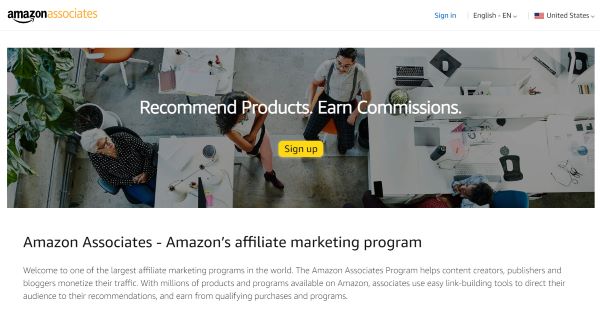 Hướng dẫn cách đăng ký tài khoản trên Amazon Affiliate 